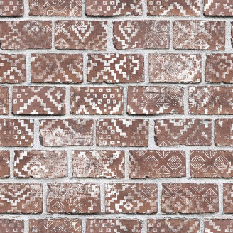 Decorated Bricks punainen tiiliseina Rebel Wallsilta R15231 kuva