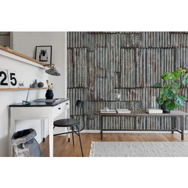 Backyard teollisuustyylinen peltitapetti tyohuoneeseen Rebel Wallsilta R15241 kuva
