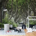 Magical Alley maaginen vihrea metsapolkutapetti muraltapetti lapsille Rebel Wallsilta R15251