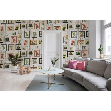 Cactus Wall Art varikas tauluseina kaktustapetti olohuoneeseen Rebel Wallsilta R15321 kuva