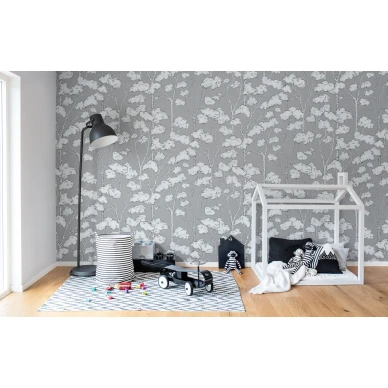Animal Tree harmaa puutapetti lasten muraltapetti Rebel Wallsilta R15332 image