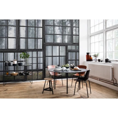 Cabin ikkunatapetti metsanakymalla ruokailuhuoneeseen Rebel Wallsilta R15341 kuva