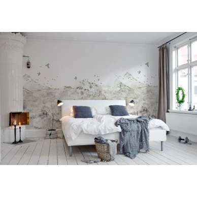 Paper Mountains vaalea vuoritapetti makuuhuoneen muraltapetti Rebel Wallsilta R13871 image