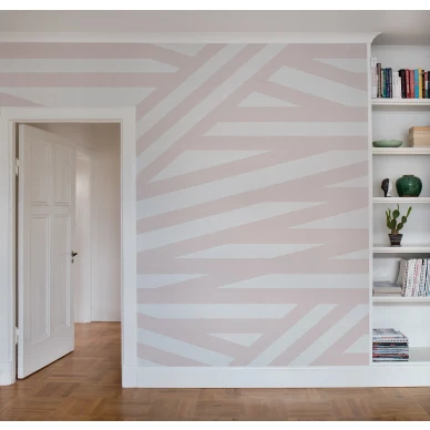 Sailors Sea roosa raidallinen graafinen tapetti Rebel Wallsilta R15142 kuva