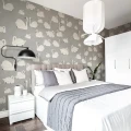 Cygne harmaa lintutapetti makuuhuoneen muraltapetti Rebel Wallsilta R17124