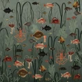 Aquatic Life sininen kalatapetti Rebel Wallsilta R17141