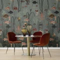 Aquatic Life sininen kalatapetti olohuoneeseen Rebel Wallsilta R17141
