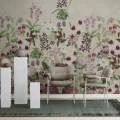 Alices Garden suurikuvioinen varikas kukkatapetti olohuoneen muraltapetti Rebel Wallsilta R17161