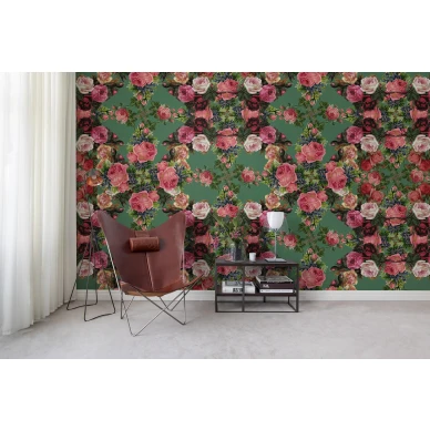 Floral Frida varikas kukkatapetti olohuoneeseen Rebel Wallsilta R15711 kuva
