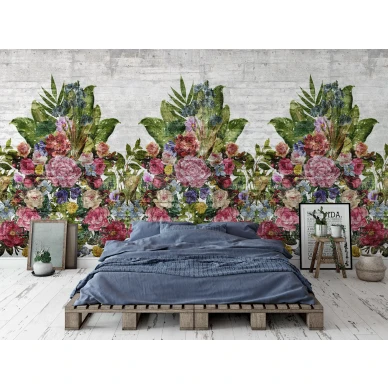 Flower Burst varikas kukkatapetti makuuhuoneeseen Rebel Wallsilta R15762 kuva