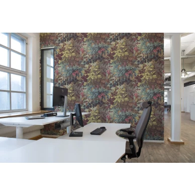 Vinum Raspeys varikas lehtitapetti tyohuoneeseen Rebel Wallsilta R15771 kuva