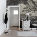 Mirage maaginen mustavalkoinen kaupunkitapetti eteiseen Rebel Wallsilta R15811