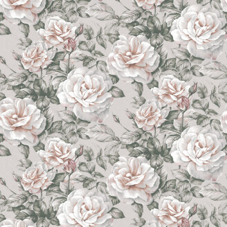 Nude Roses pastellinvarinen ruusutapetti Rebel Wallsilta R15851 image