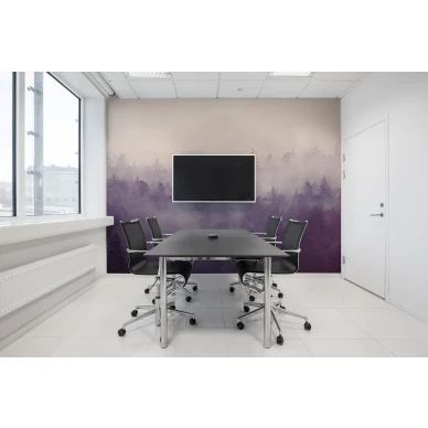 Fir Forest liila metsatapetti valokuvatapetti kokoushuoneeseen Rebel Wallsilta R16001 image