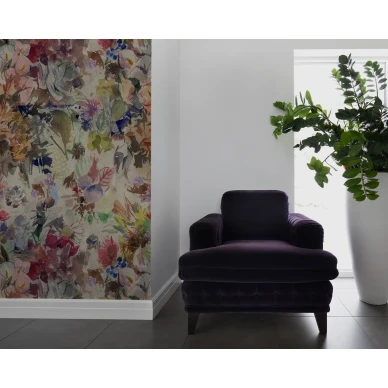 Floral Splendor varikas kukkatapetti olohuoneeseen Rebel Wallsilta R16041 kuva