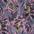 Yellow Bird liila lintutapetti Rebel Wallsilta R15732