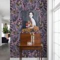 Yellow Bird liila lintutapetti eteiseen Rebel Wallsilta R15732