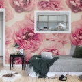 Summer Wind suurikuvioinen roosa kukkatapetti nuortenhuoneeseen Rebel Wallsilta R13091
