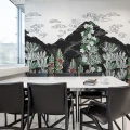 Eden musta ja varikas vuoritapetti kokoushuoneeseen Rebel Wallsilta R15722
