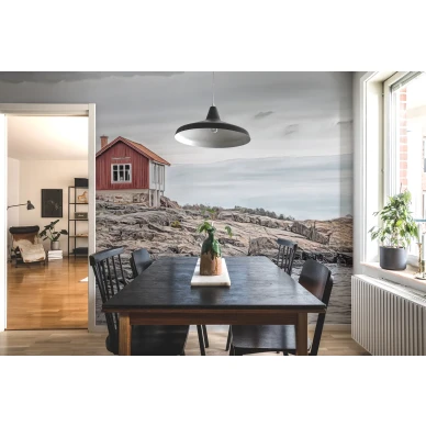 Bottle Post saaristomaisema muraltapetti ruokailuhuoneeseen Rebel Wallsilta R16521 kuva