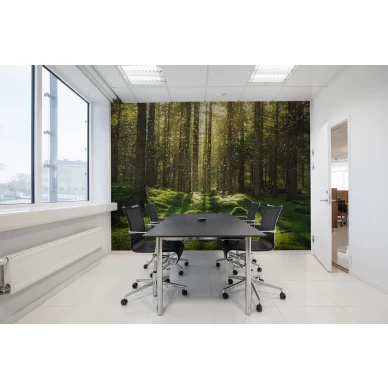 Forest Bath vihrea metsatapetti kokoushuoneeseen Rebel Wallsilta R16641 image