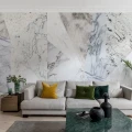 Big Diamond vaalea ylellinen marmoritapetti olohuoneeseen Rebel Wallsilta R13426