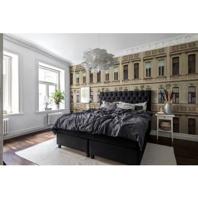 Rue Relief beige talotapetti makuuhuoneeseen Rebel Wallsilta R15931 image