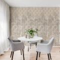 Opulent Shadows geometrinen kaareva muraltapetti art deco tyylinen ruokailuhuoneen tapetti Rebel Wallsilta R16271