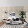 Opulent Shadows geometrinen muraltapetti olohuoneeseen Rebel Wallsilta R16271