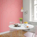 Happy Hills roosa graafinen muraltapetti keittioon Rebel Wallsilta R16283