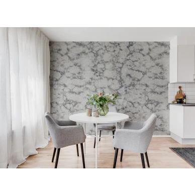 Flow vaalea marmorikuvioinen muraltapetti keittioon Rebel Wallsilta R12572 image