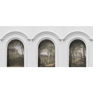 Forest Vaults maisematapetti levea kuvio Rebel Wallsilta R16301 kuva