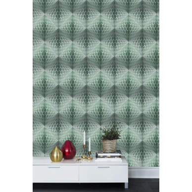 Pom Pom mintunvihrea graafinen 3D muraltapetti olohuoneeseen Rebel Wallsilta R13393 image