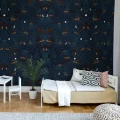 Space Monkey sininen leikkimielinen apinamuraltapetti Rebel Wallsilta R16181