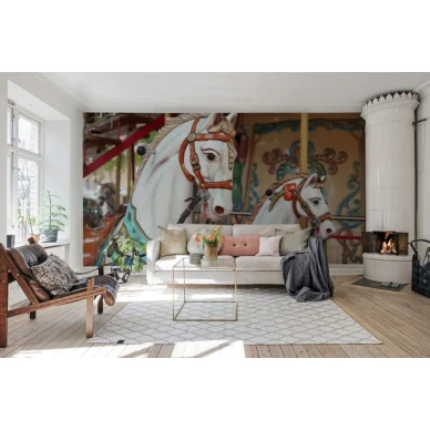 Carousel varikas karusellitapetti olohuoneeseen Rebel Wallsilta R11881 kuva
