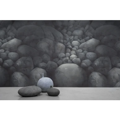 Stillness harmaa rauhallinen kivitapetti Rebel Wallsilta R17061 image