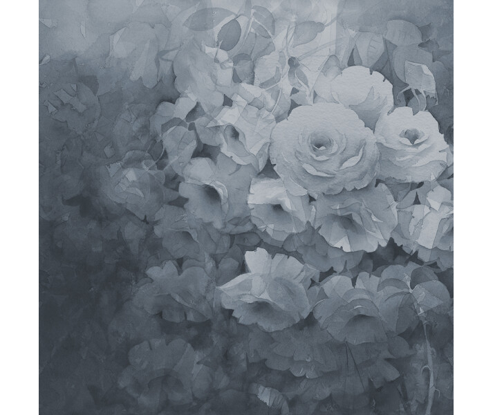 Harmony siniharmaa ruusutapetti Rebel Wallsilta R17072 kuva