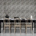Calm rauhoittava beige muraltapetti ruokailuhuoneeseen Rebel Wallsilta R17081