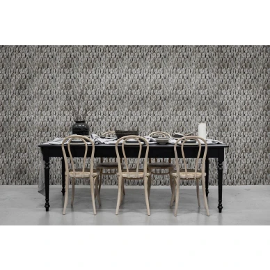 Calm rauhoittava beige muraltapetti ruokailuhuoneeseen Rebel Wallsilta R17081 kuva