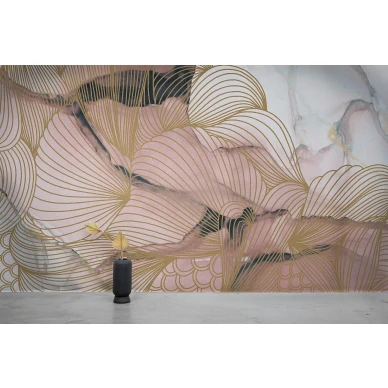 Opulence roosa marmorinen graafinen muraltapetti Rebel Wallsilta R17092 image