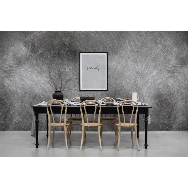 Serenity harmaa puutapetti ruokailuhuoneeseen Rebel Wallsilta R17101 kuva