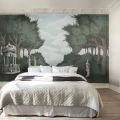 Victorias Garden vihrea maisematapetti makuuhuoneeseen Rebel Wallsilta R17242