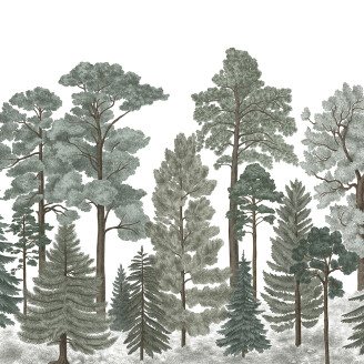 Scandinavian Bellewood talvivihrea puutapetti Rebel Wallsilta R17202 kuva