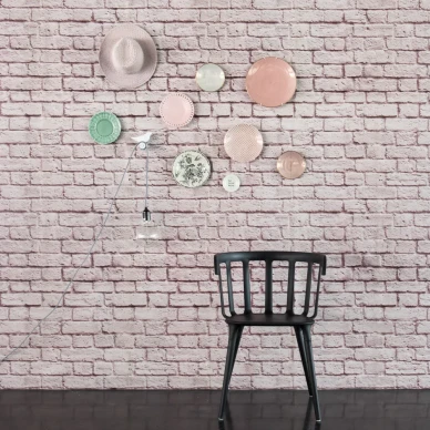 Soft Bricks kiva roosa tiilitapetti Rebel Wallsilta R14873 image