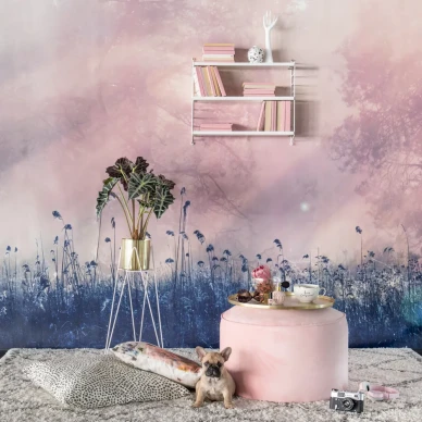 Pink Dawn romanttinen roosa maisematapetti muraltapetti Rebel Wallsilta R15361 kuva