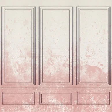 Patinated Panels roosa paneliseina muraltapetti Rebel Wallsilta R15381 image