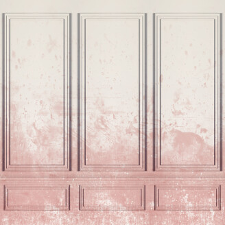 Patinated Panels roosa paneliseina muraltapetti Rebel Wallsilta R15381 kuva