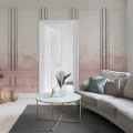 Patinated Panels roosa paneliseina muraltapetti olohuoneeseen Rebel Wallsilta R15381