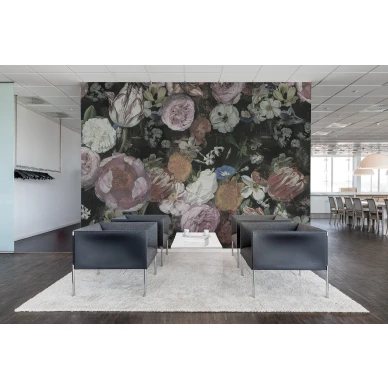 Blooming roosa romanttinen kukkatapetti olohuoneen muraltapetti Rebel Wallsilta R15391 kuva