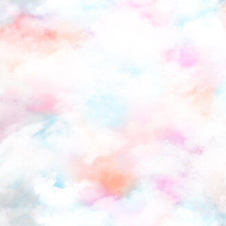 Coral Clouds pastellinvarinen pilvitapetti Rebel Wallsilta R15411 kuva